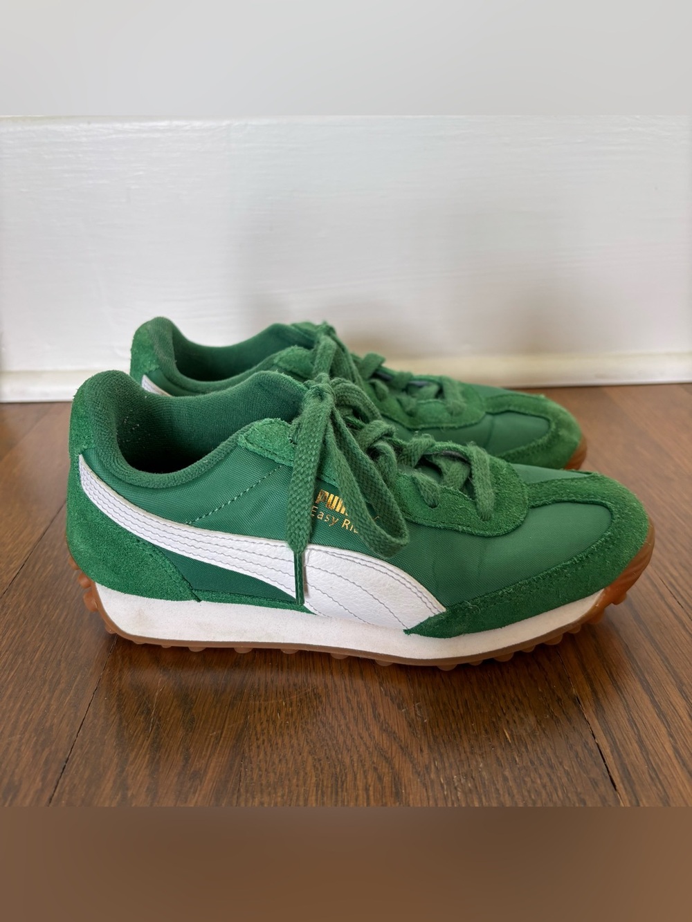 Puma Kids Green & White Easy Rider Sneakers